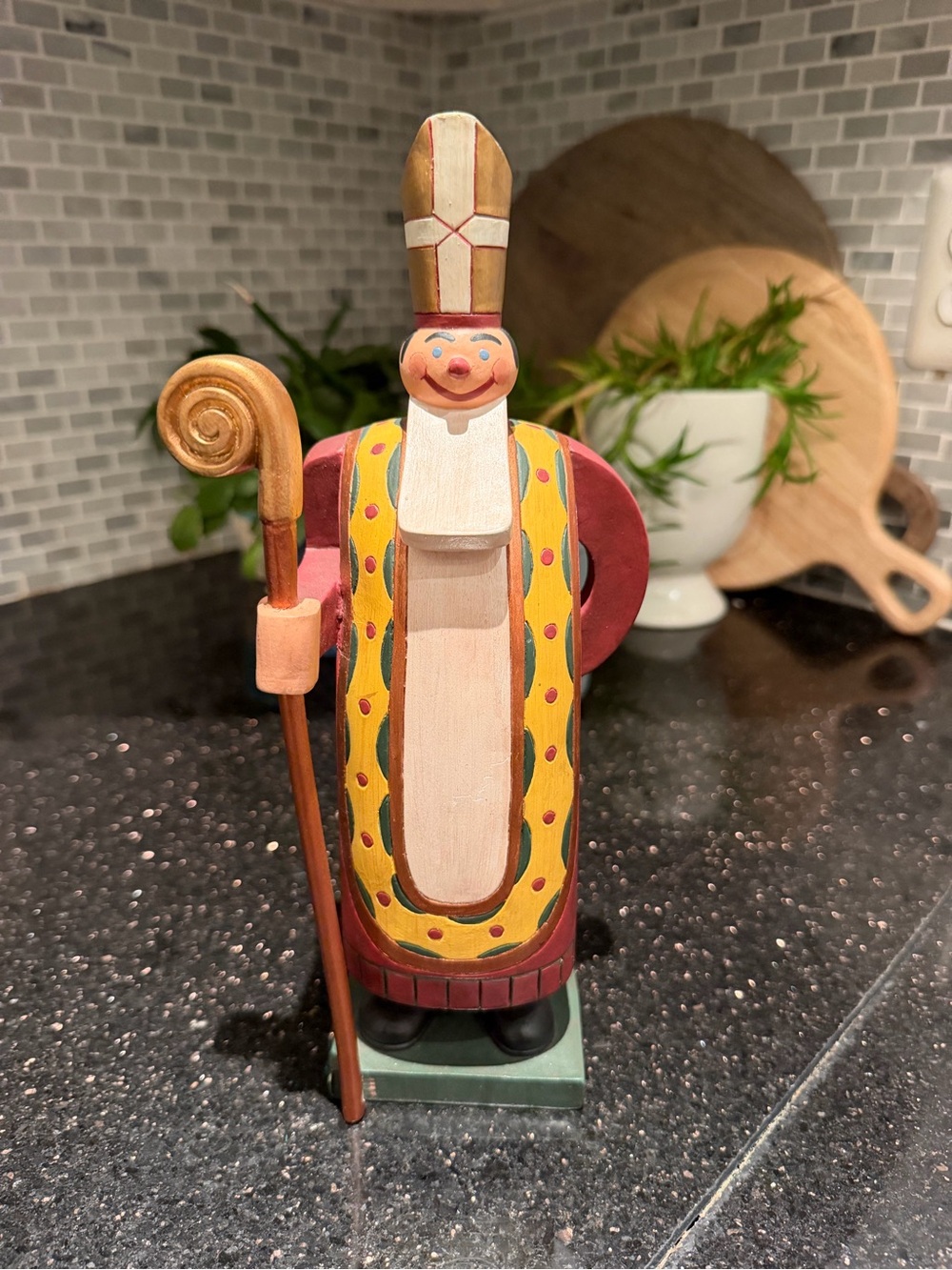 Vintage MMA Saint Nicholas Hand Carved Wooden Figure